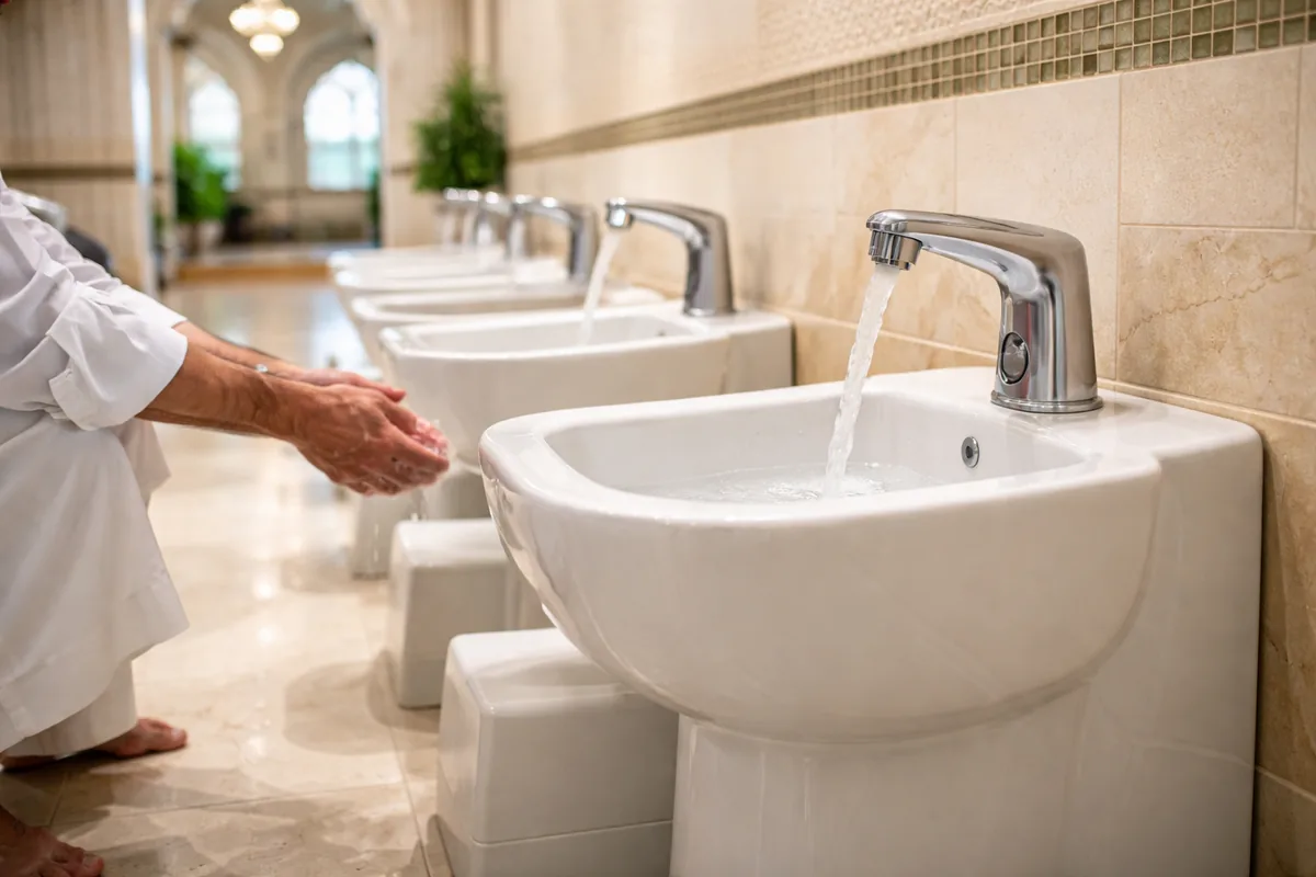 Comment les lavabos d'ablutions en céramique antibactérienne facilitent le Wudu dans les mosquées